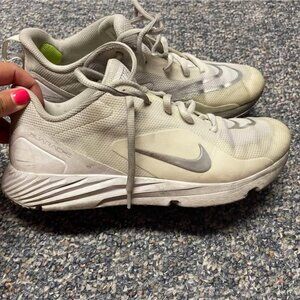 Nike Alpha Huarache 8 Pro Turf Lacrosse Shoes White Mens 8.5